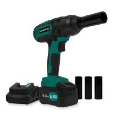 Cordless impact wrench 20V - 4 settings: 100/200/300/400Nm - Incl. 4 sockets | Incl. 4.0Ah battery and charger