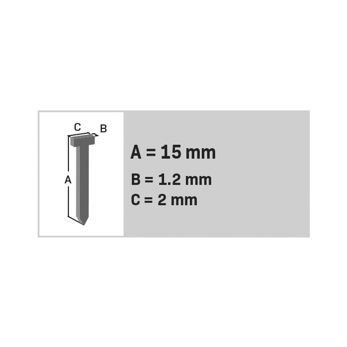 Nails 15mm for electric tacker | 1000 pcs