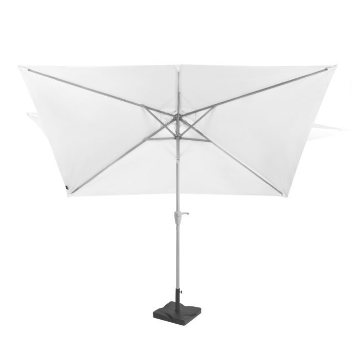 Parasol Rapallo 200x300cm – Premium parasol - White | Incl. concrete base 20 kg