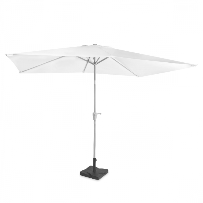 Parasol Rapallo 200x300cm – Premium parasol - White | Incl. concrete base 20 kg