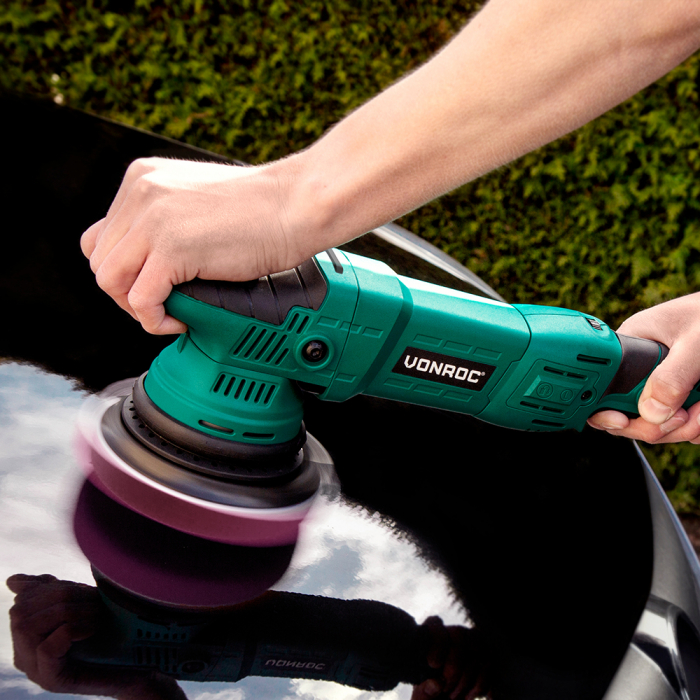 Dual action polisher 1050W - 150mm | Incl. 7 polishing pads