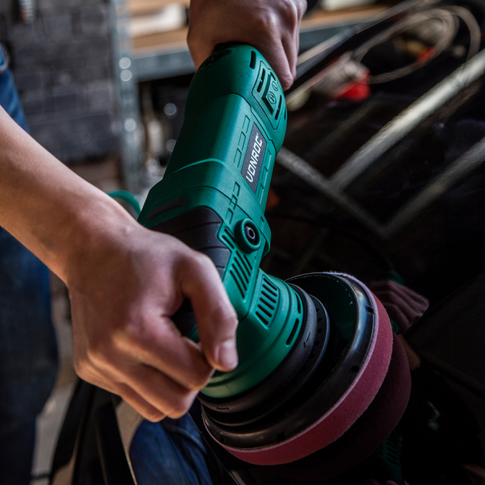 Dual action polisher 1050W - 150mm | Incl. 7 polishing pads
