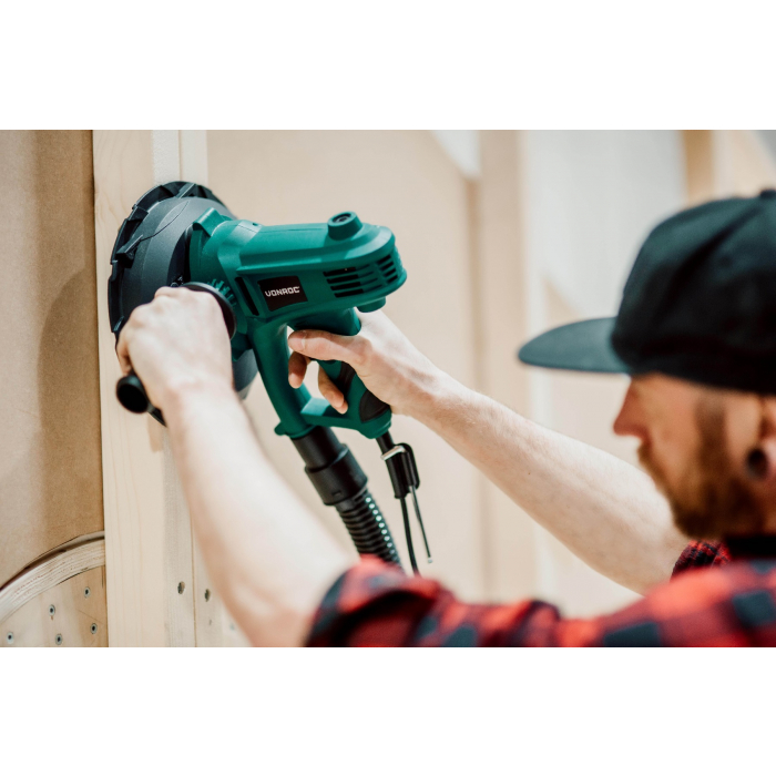 Drywall Sander 750W - 180mm | Incl. dust collection bag and 33 sanding papers
