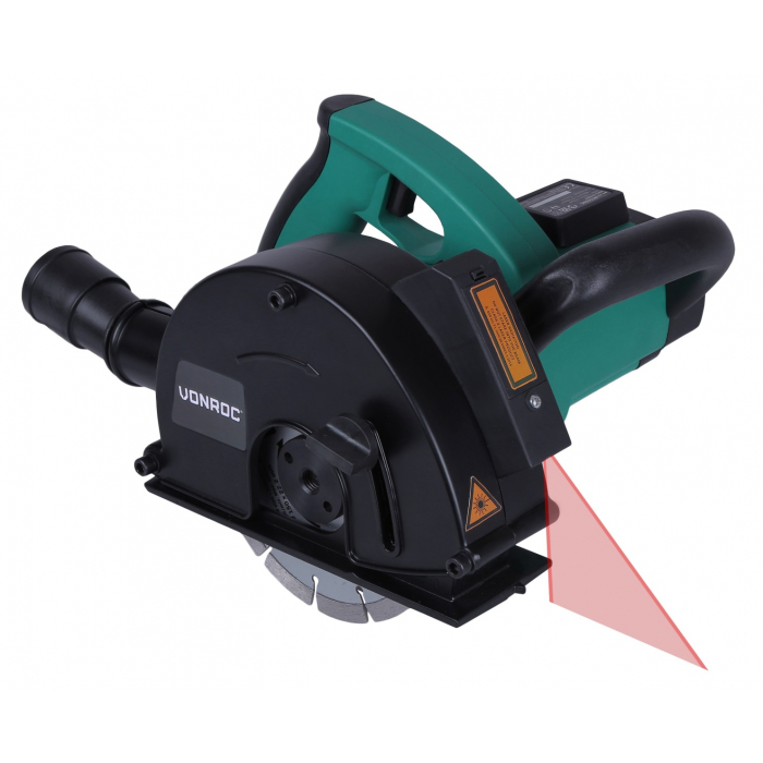 Wall chaser 1700W - 150mm with laser | Incl. 2 diamond discs