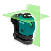 360° Rechargeable Cross line laser 4V green | self-leveling - 40 meter range 