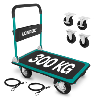 Premium Platform Truck – with pneumatic wheels – foldable | Max load capacity 300 kg