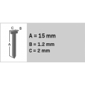 Nails 15mm for electric tacker | 1000 pcs