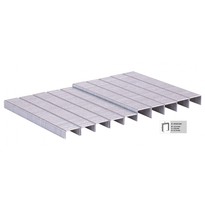 6 mm-es és 8 mm-es kapcsok tűzőgéphez - 1000 db. | ET502AC és ET503DC számára main product photo