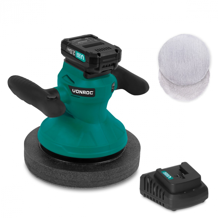 Akkus Polírozógép 20V – 2.0Ah - Ø240mm | Tart. akkumulátor és gyorstöltő main product photo