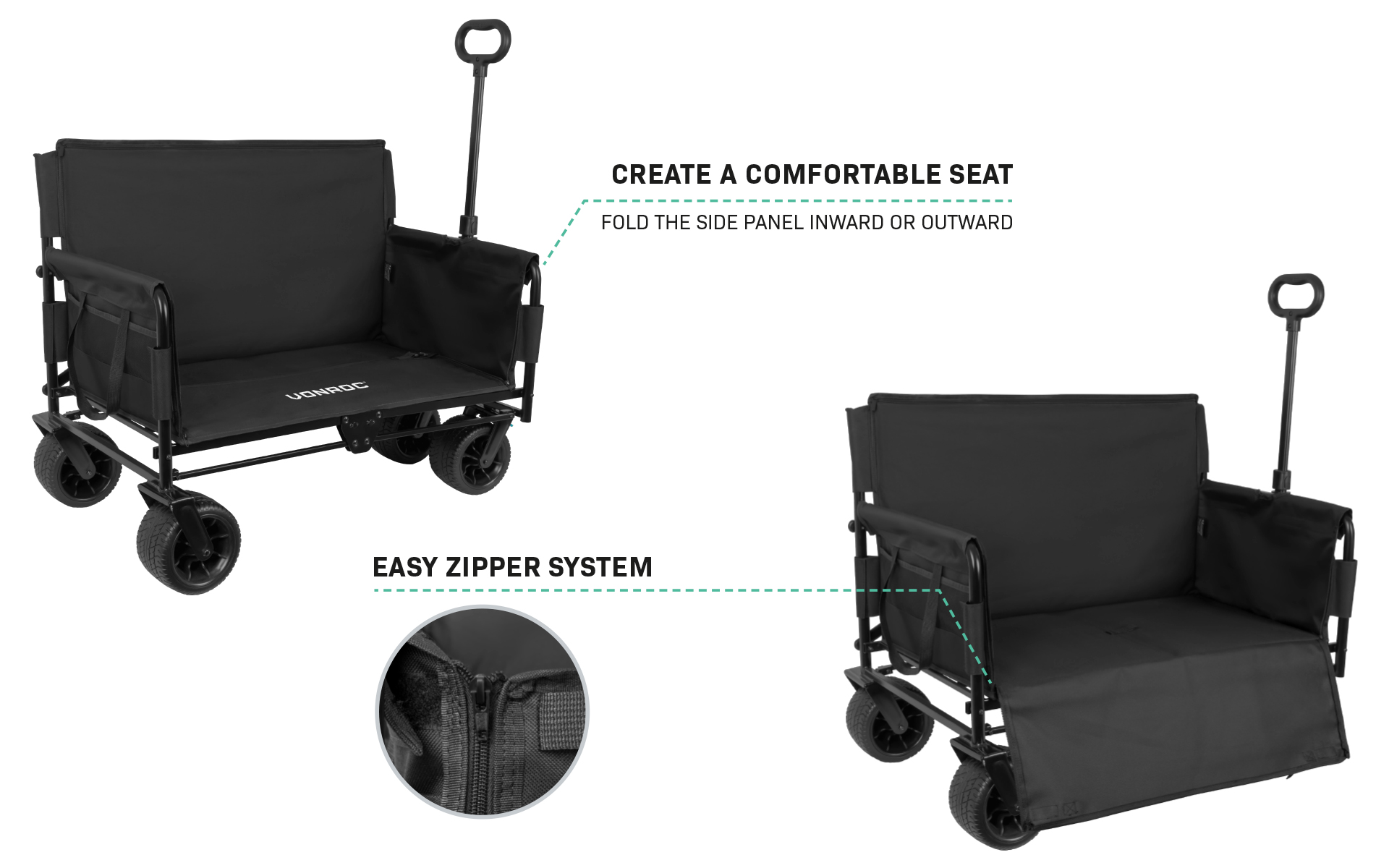 VONROC Kerekes kocsi üléssel